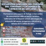Únete a nosotros en el Encuentro Ampliado del Turismo del Guaviare, organizado por la Cámara de Comercio de San José y la Asociación de operadores y Prestadores de Servicios turísticos con enfoque regenerativo y sostenible AOPETURS
